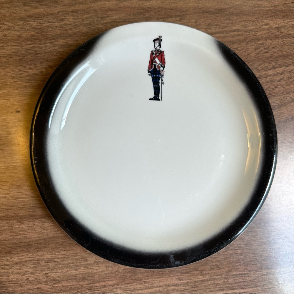 Vintage Jackson China Restaurant Ware with European Soldier Black Spray Rim